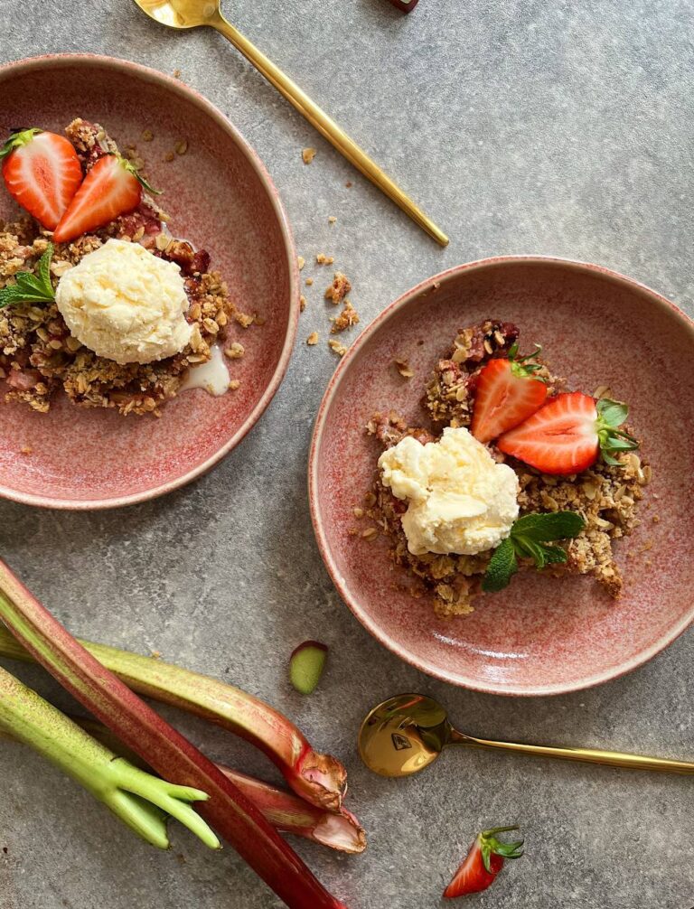 Rhubarb And Strawberry Crumble