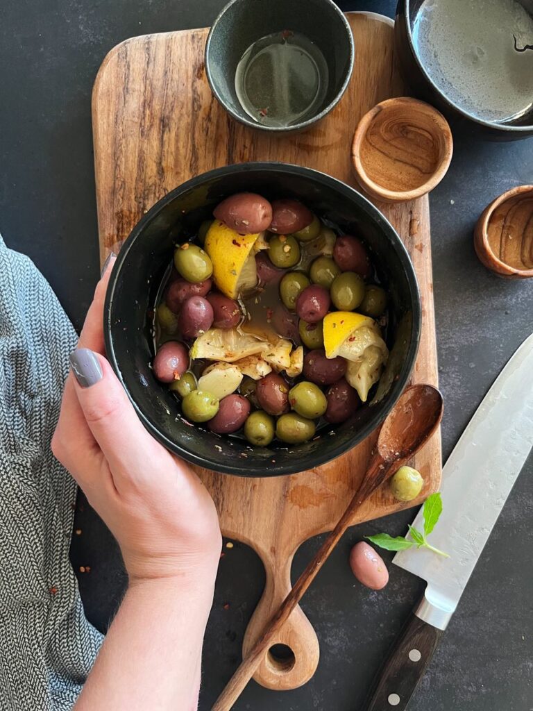 Quick Marinated Olives