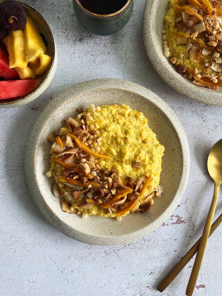 Millet Pumpkin Porridge With Coconut Milk